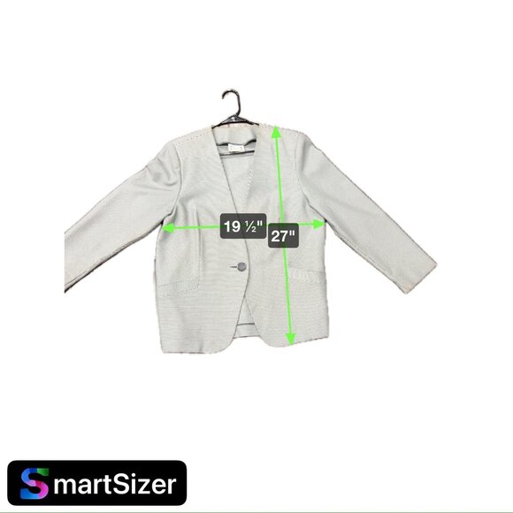 Vintage Troyne Houndstooth Pattern Blazer Black White Single Button Size Medium - Picture 7 of 8